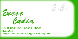 emese cadia business card